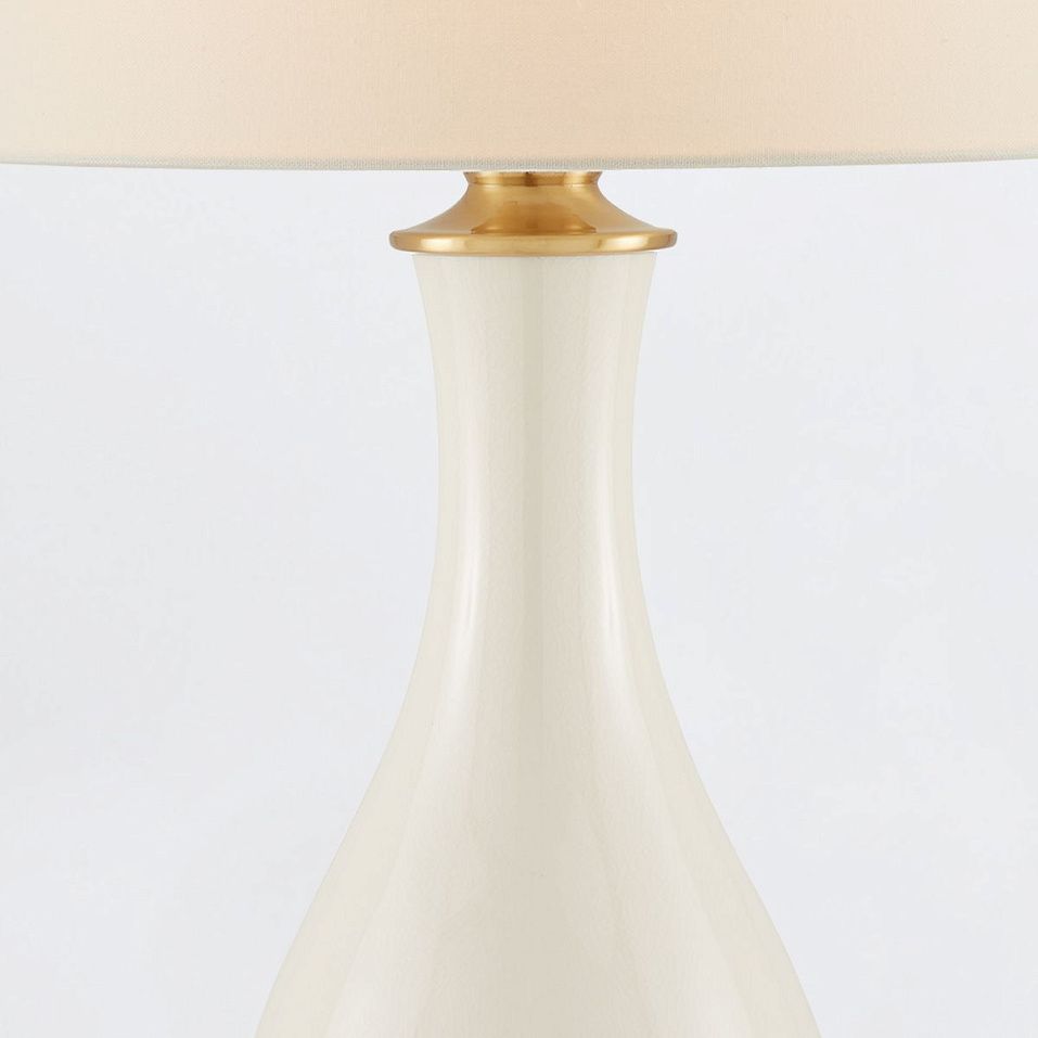 QNC-LYNTON-TL LYNTON Cream Crackle / Brass/White// настольный E27 х100  х   
