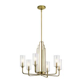 QN-KIMROSE6-BNB KIMROSE Brushed Natural Brass /Clear// подвесной E14 6х40  х  QN-KIMROSE6-BNB