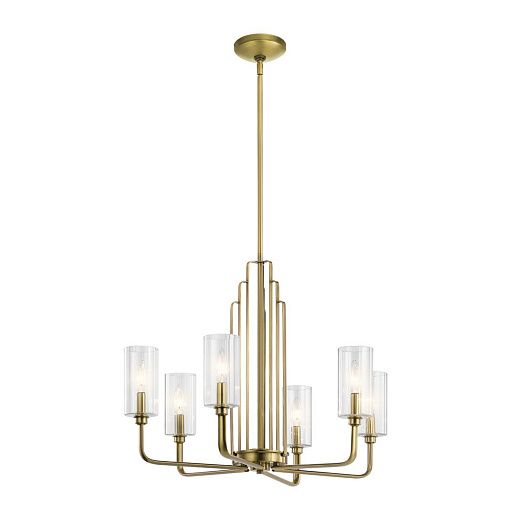QN-KIMROSE6-BNB KIMROSE Brushed Natural Brass /Clear// подвесной E14 6х40  х  QN-KIMROSE6-BNB
