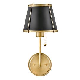 HK-CLARKE1-BR-BK CLARKE Warm Brass/Black // настенный E27 1х40  х  HK-CLARKE1-BR-BK