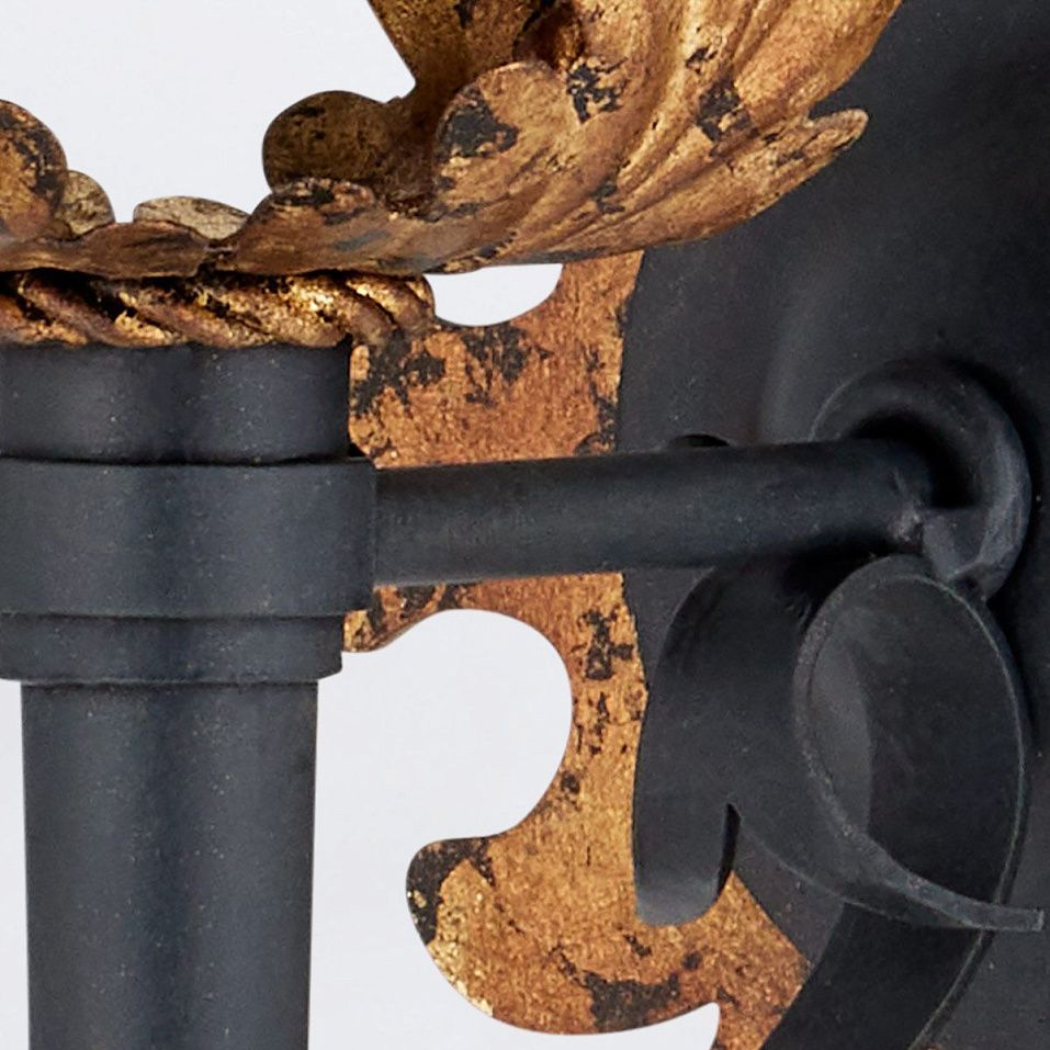 QNC-DUKE-3WB-ZBG DUKE Zanzibar Gold Leaf / Zanzibar Black /Black// настенный E14 3х40  х   
