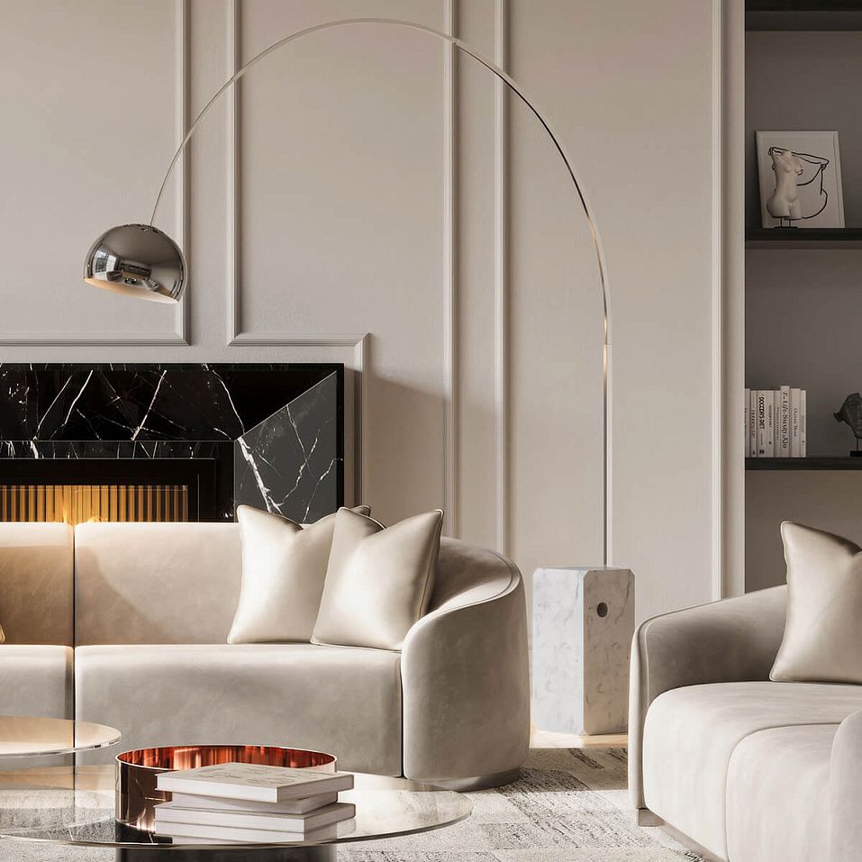 F0300000 ARCO STEEL/satin steel// напольный E27 1х70  х   