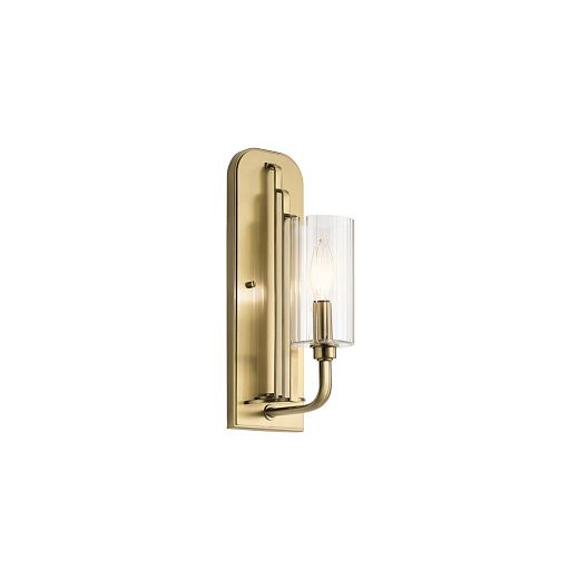 QN-KIMROSE1-BNB KIMROSE Brushed Natural Brass /Clear// настенный E14 1х40  х  QN-KIMROSE1-BNB