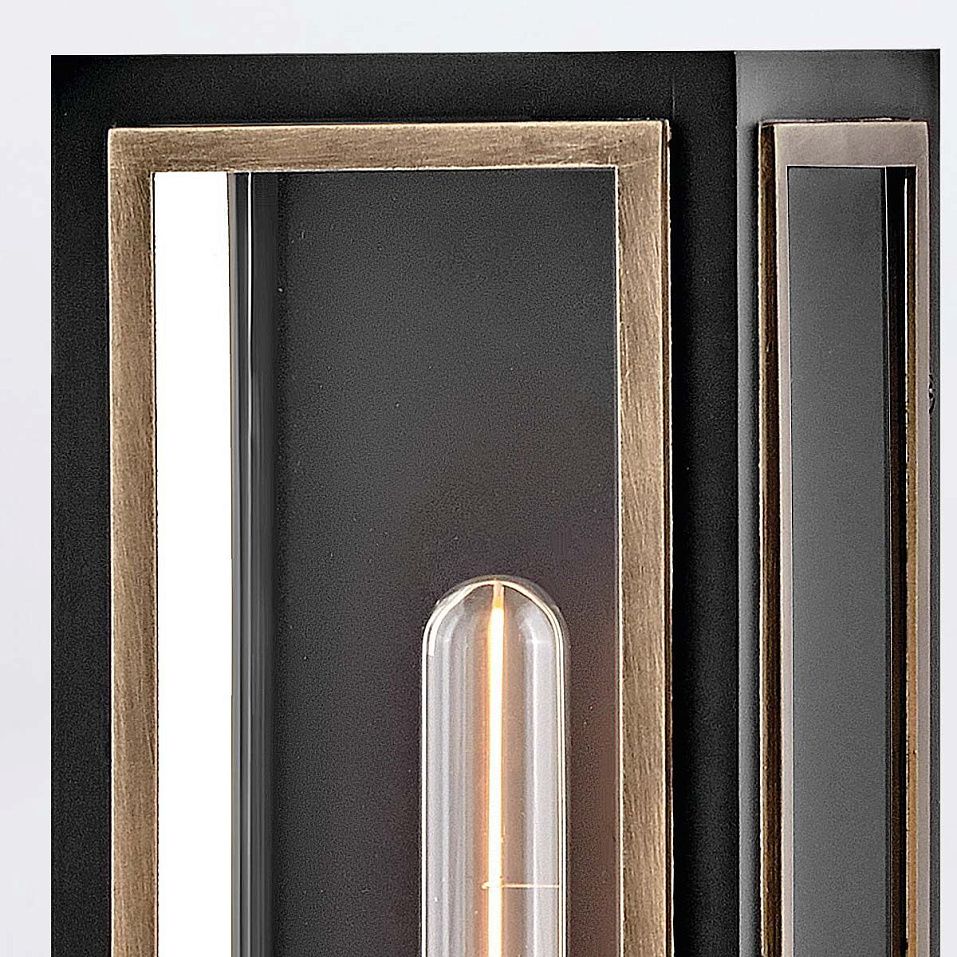 QN-SHAW-1M-BK SHAW Black / Burnished Bronze  /Clear// настенный E27 1х40  х   