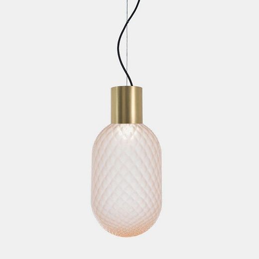 279.01.PS BLOOM natural brass/pink frosted// подвесной E27 1х15  х  279.01.PS