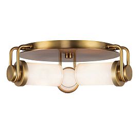 QN-WYNWOOD-F-VBS WYNWOOD Vintage Brass /Glossy Opal// потолочный E14 3х60  х  QN-WYNWOOD-F-VBS