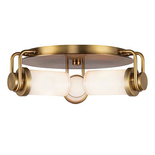 QN-WYNWOOD-F-VBS WYNWOOD Vintage Brass /Glossy Opal// потолочный E14 3х60  х  QN-WYNWOOD-F-VBS
