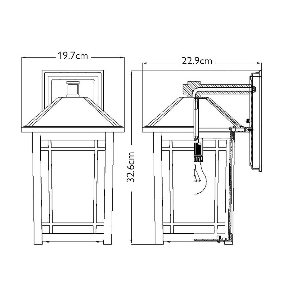QZ-CEDAR-POINT-M-BK CEDAR POINT Black/Clear// настенный E27 1х60  х   