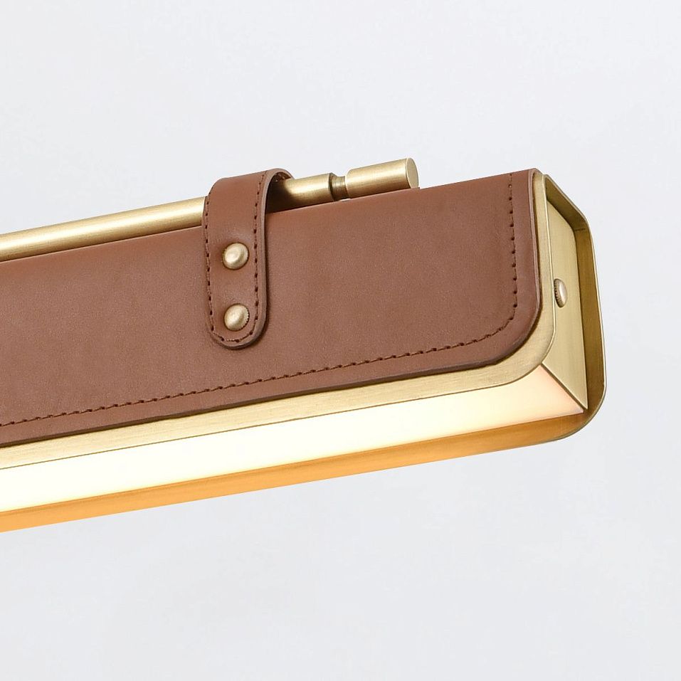QN-VALISE-LP80-VBS-CL VALISE Vintage Brass/Cognac Leather ///Frosted подвесной LED 1х30  х   