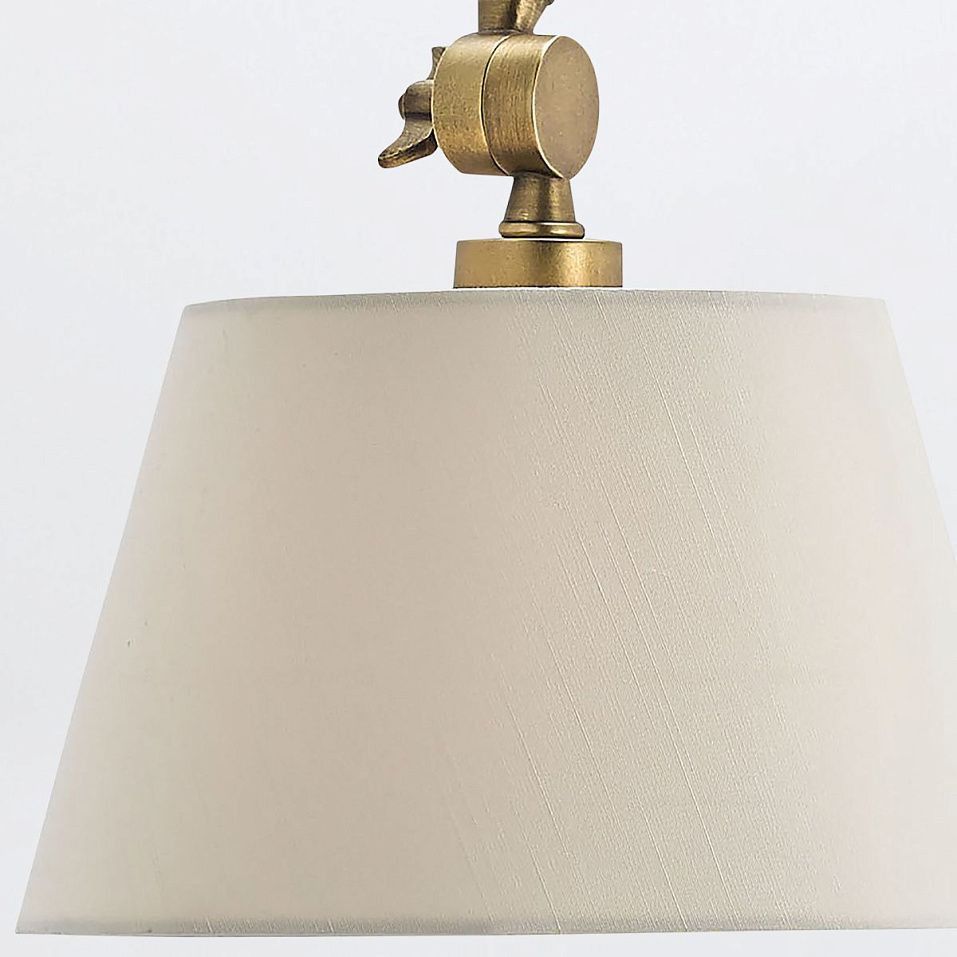 QNC-ASHBY-WB-AB ASHBY Antique Brass/Beige// настенный E27 1х60  х   