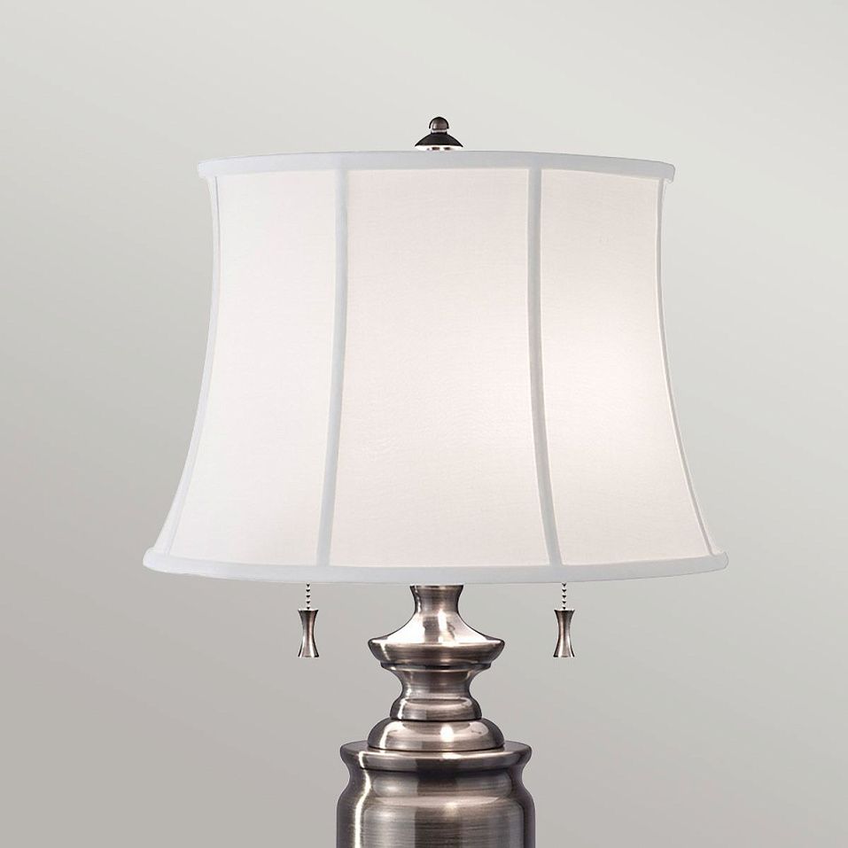 FE-STATEROOM-TL-AN STATEROOM Antique Nickel /True White cotton// настольный E27 2х60  х   
