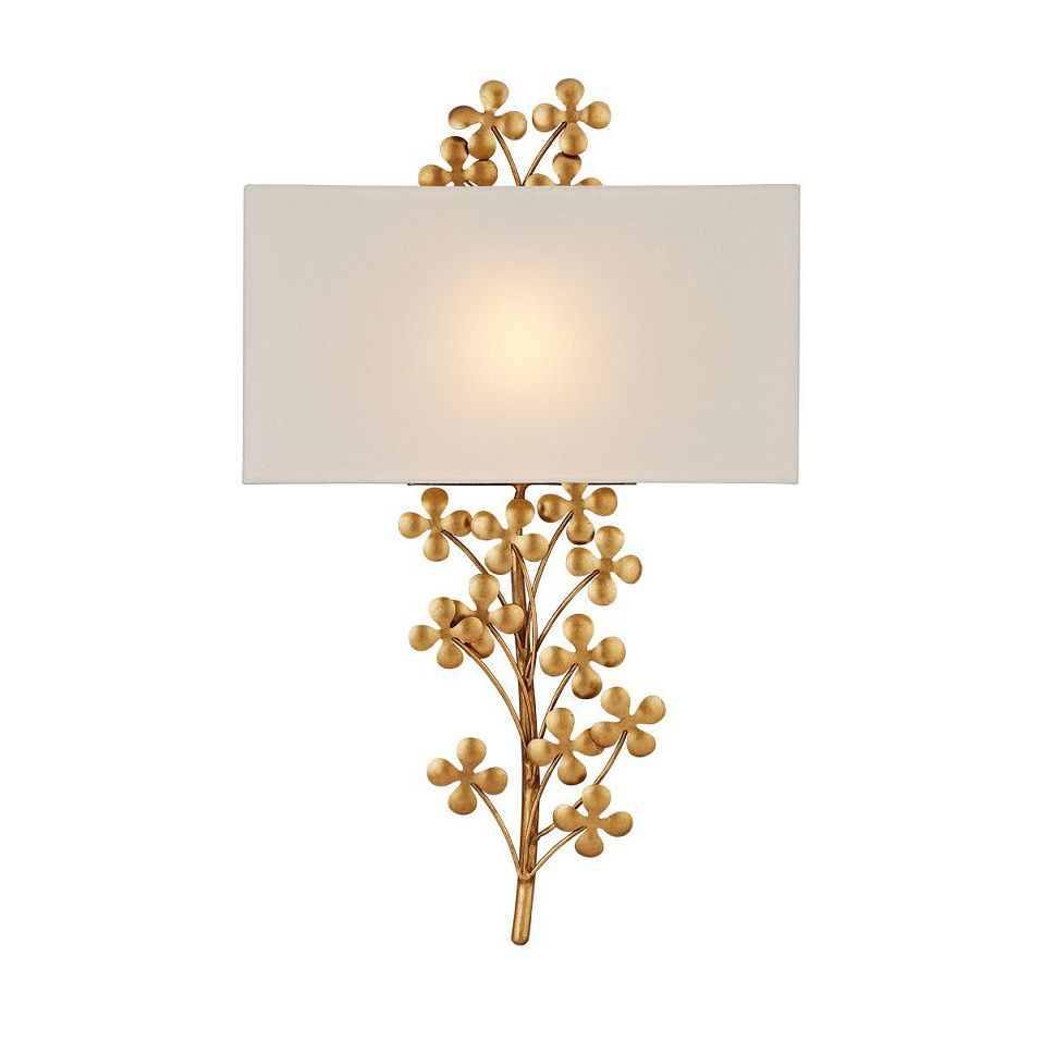QNC-CLOVERFIELD-2WB-CGL CLOVERFIELD Contemporary Gold Leaf/Natural// настенный E27 2х40  х   