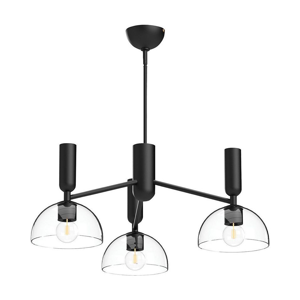 ALM-JUDE3-MB-CL JUDE Matte Black/Clear// подвесной E27 3х60  х   