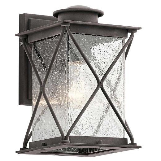 KL-ARGYLE2-S  AGRYLE Weathered Zinc /Seeded Clear// настенный E27 1х60  х  KL-ARGYLE2-S