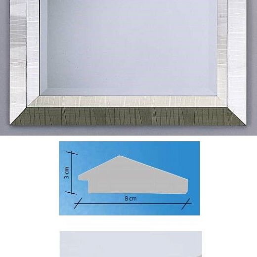 206RMA85/ 206 rett 50x50/66x66 Зеркало, silver foil, дерево/стекло, 66х66х3 см  206RMA85/ 206 rett 50x50/66x66