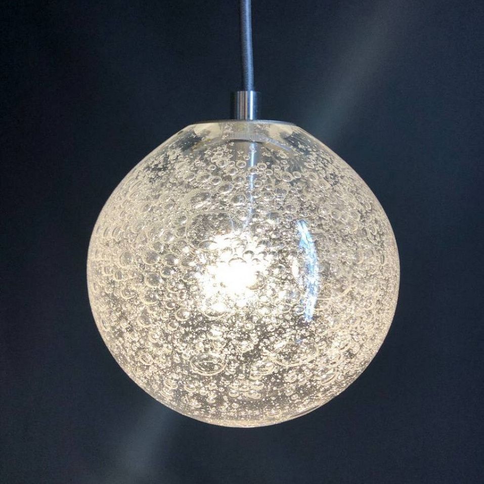 BALL Bubbles BALL сатинировнная сталь,низкий цилиндр/прозрачный шнур// подвесной G9 LED 1х7  х   