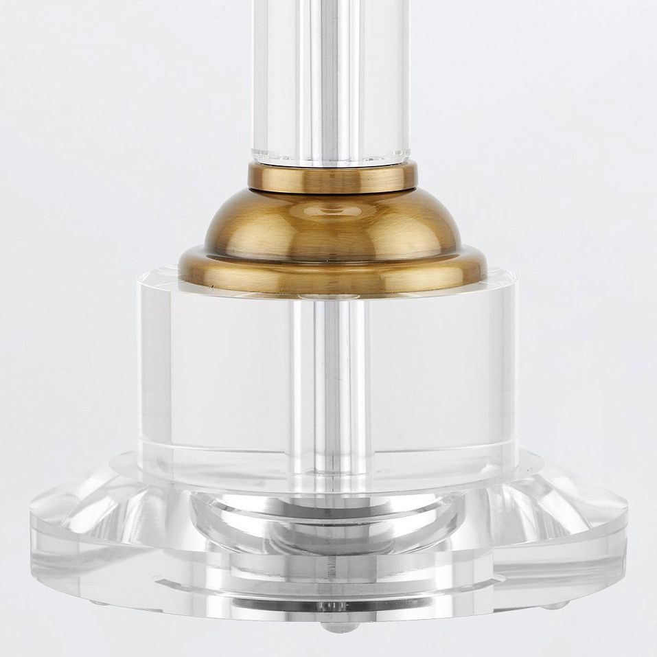 QNC-LOTHIAN-TL LOTHIAN Antique Brass / Clear /white// настольный E27 1х100  х   