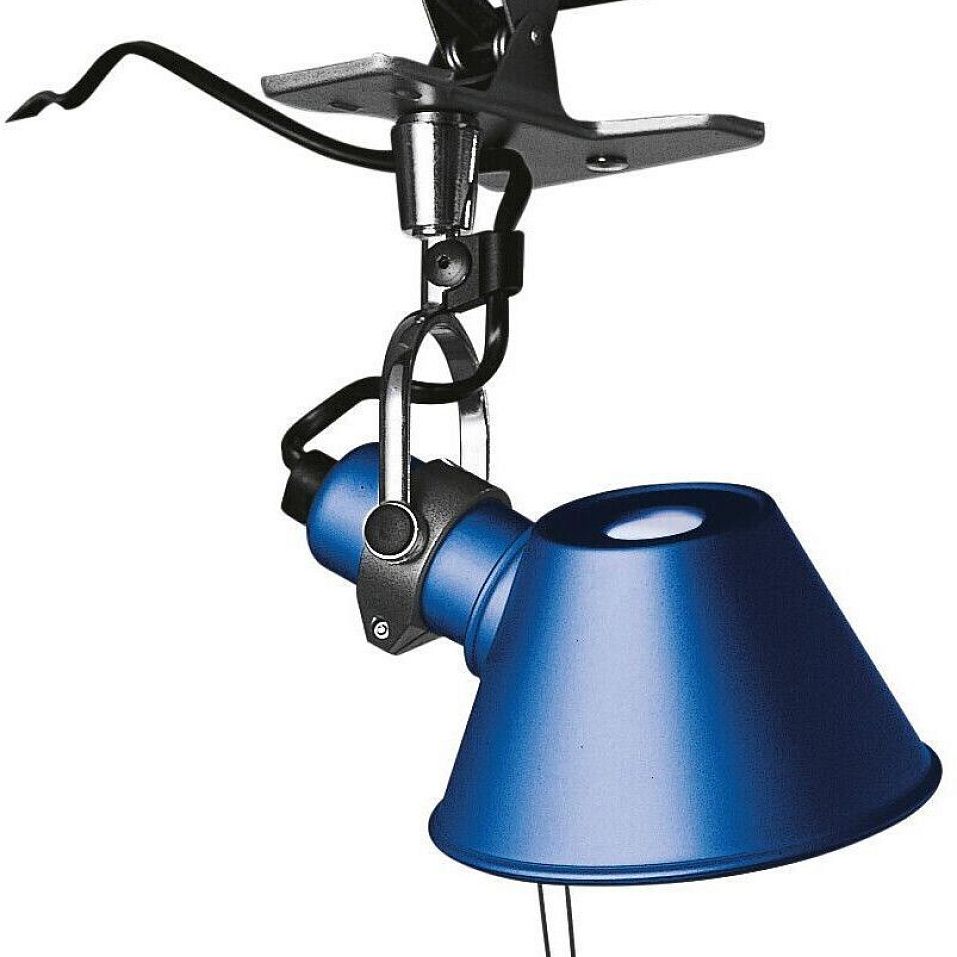 A010850 TOLOMEO micro pinza grey/blue// переносной E14 1х60  х   