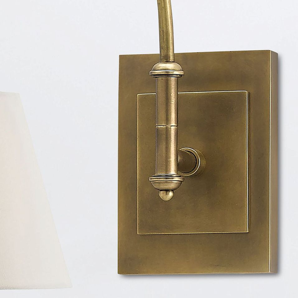 QNC-ASHBY-WB-AB ASHBY Antique Brass/Beige// настенный E27 1х60  х   