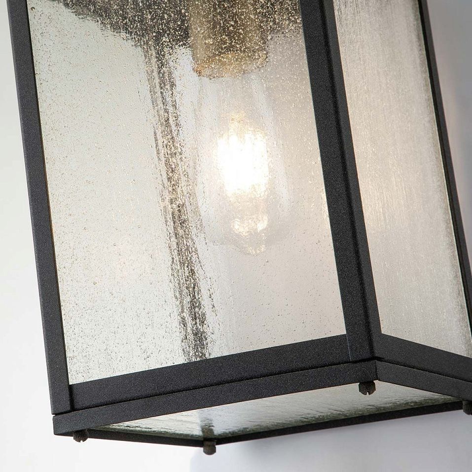 QN-LAHDEN2-M-WZC LAHDEN Weathered Zinc/Brass/ Clear Seeded// настенный E27 1х60  х   