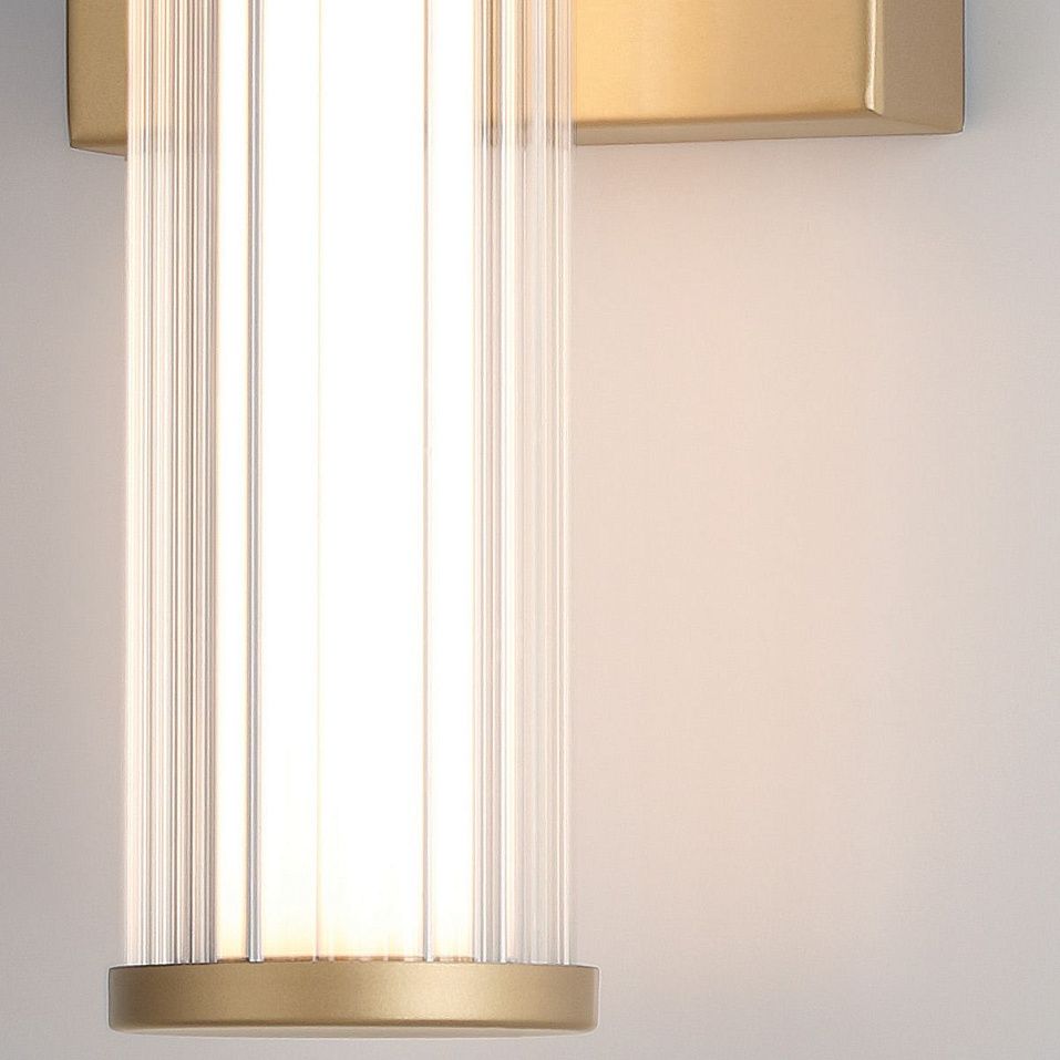 QN-FAYTON-S-BG FAYTON Brushed Gold/Clear// настенный LED 1х14  х   