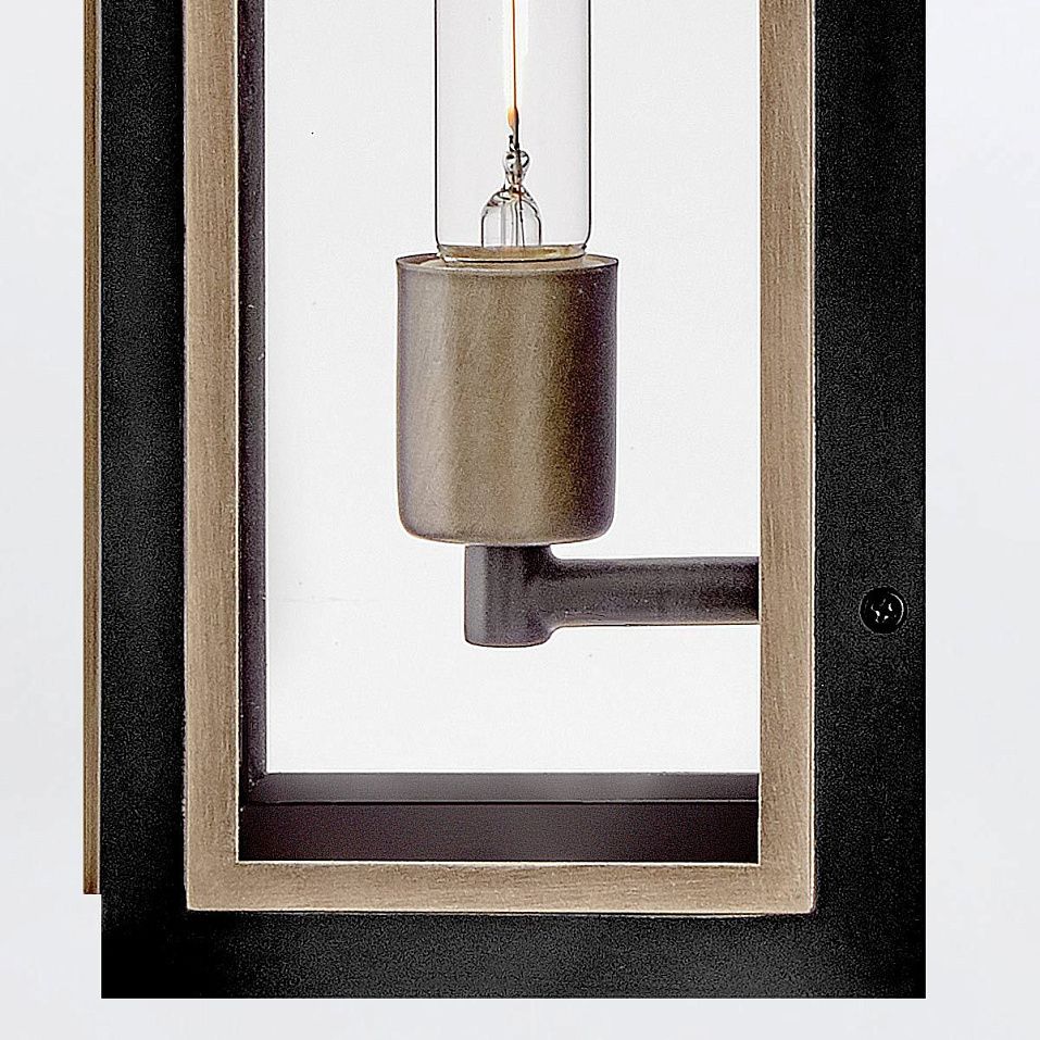 QN-SHAW-1M-BK SHAW Black / Burnished Bronze  /Clear// настенный E27 1х40  х   