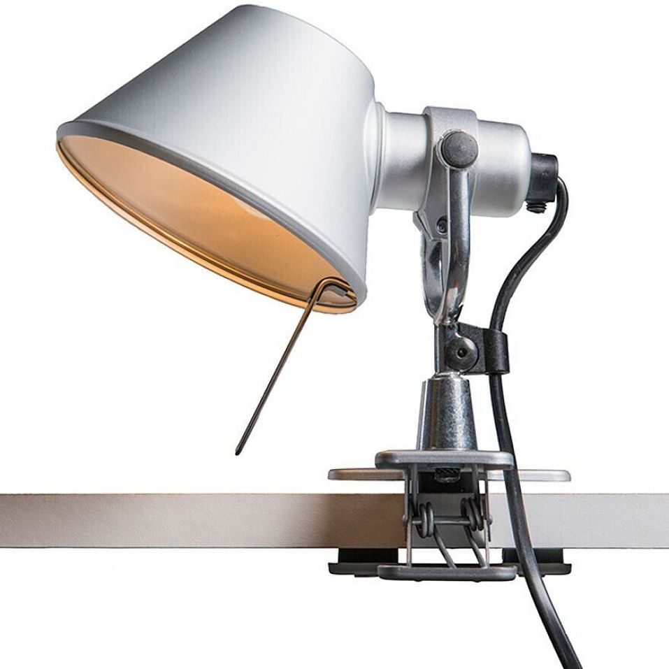 A010800 TOLOMEO micro pinza grey/grey// переносной E14 1х60  х   