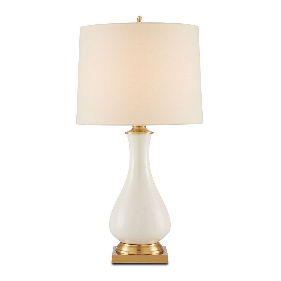 QNC-LYNTON-TL LYNTON Cream Crackle / Brass/White// настольный E27 х100  х   