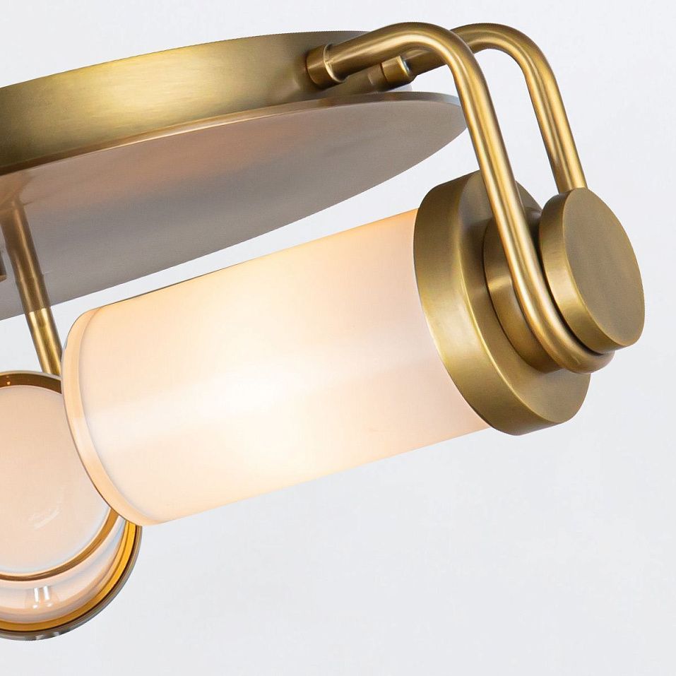 QN-WYNWOOD-F-VBS WYNWOOD Vintage Brass /Glossy Opal// потолочный E14 3х60  х   