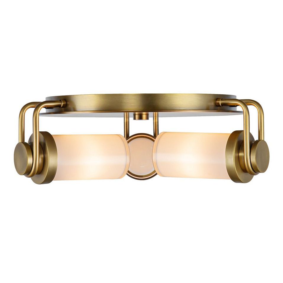 QN-WYNWOOD-F-VBS WYNWOOD Vintage Brass /Glossy Opal// потолочный E14 3х60  х   