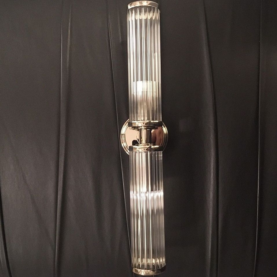 SAL-K-2(BN) SALETTO shiny nickel/clear// настенный E14 2х40  х   