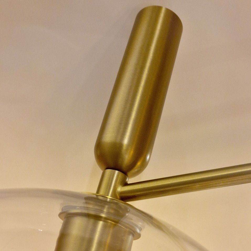 ALM-JUDE3-GD-CL JUDE Brushed Gold/Clear// подвесной E27 3х60  х   