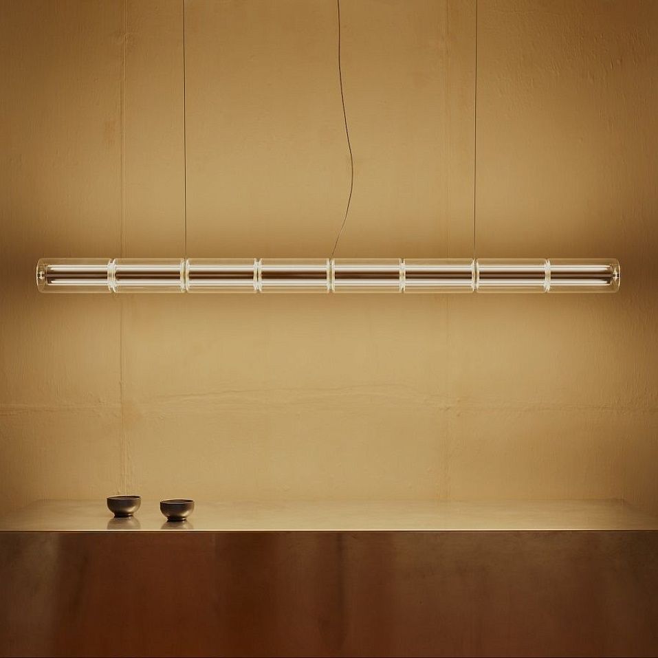 F3773000 Luce Cilindrica Aluminium/Transparent// подвесной  1х100  х   