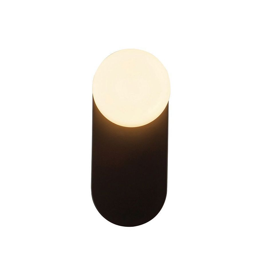 ALM-ARIEL-1WB-MB-OP ARIEL Matte Black /opal white// настенный E27 1х40  х   