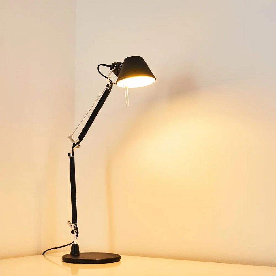 A011830 TOLOMEO micro Black/Back// настольный E14 LED 1х6  х   