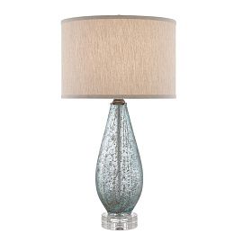 QNC-OPTIMIST-TL-BLUE OPTIMIST Pale Blue Speckle / Nickel/Natural// настольный E27 1х100  х  QNC-OPTIMIST-TL-BLUE