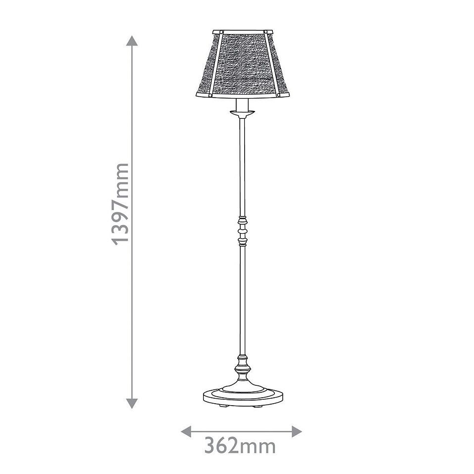 QNC-DEAUVILLE-FL DEAUVILLE Polished Brass /natural// напольный E27 1х75  х   