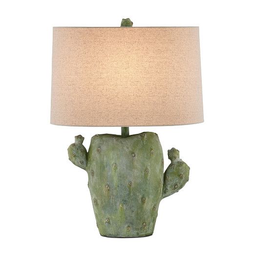 QNC-CACTUS-TL CACTUS Antiqued Green/natural// настольный E27 1х100  х  QNC-CACTUS-TL