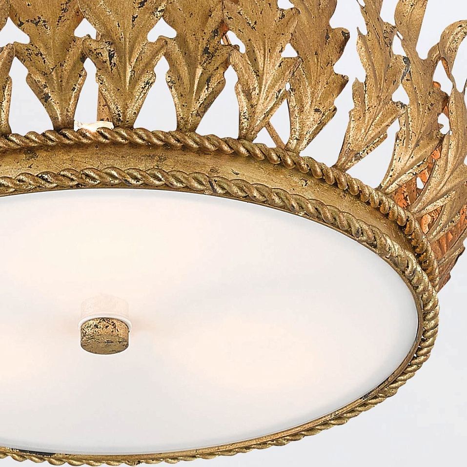 QNC-BIDDULPH-3SF-GLA BIDDULPH Gold Leaf///Opal потолочный E14 3х40  х   