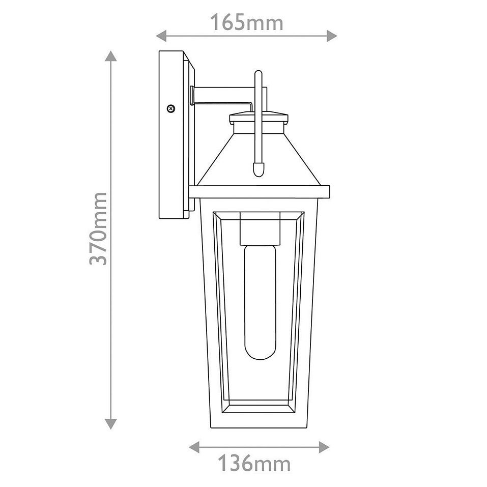 QZ-BUCKLEY-S-MBK BUCKLEY Matt Black & Brass Accent/Clear// настенный E27 1х40  х   