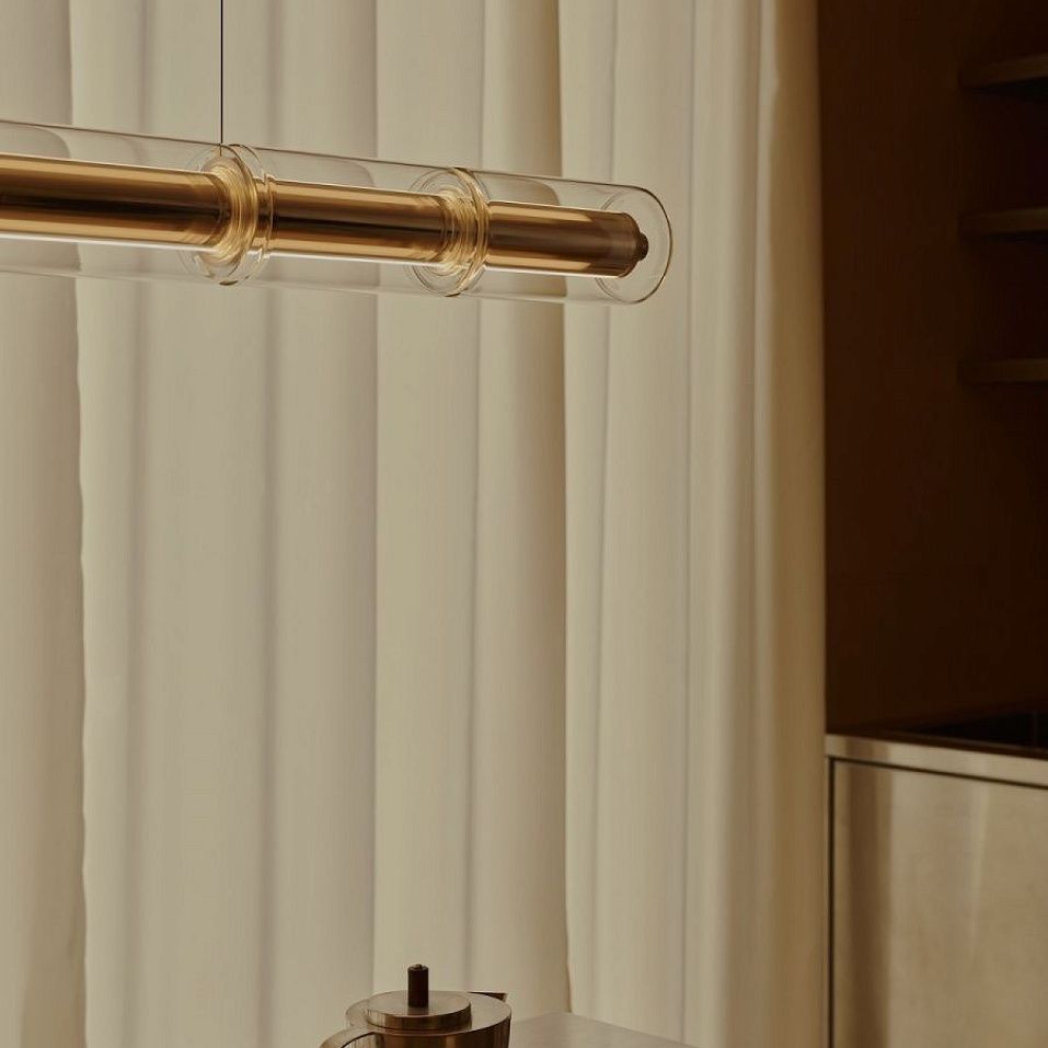 F3773000 Luce Cilindrica Aluminium/Transparent// подвесной  1х100  х   