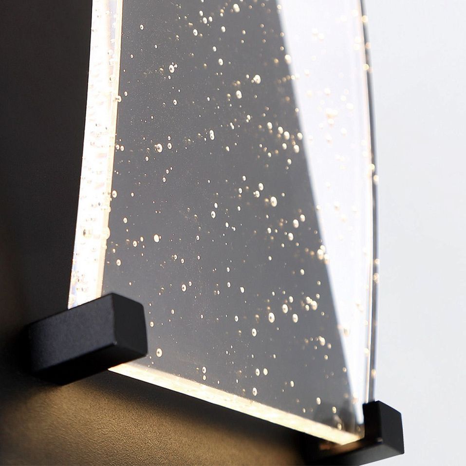 QN-KABO-S-BK KABO Textured Black/Clear Seeded // настенный LED 1х6  х   
