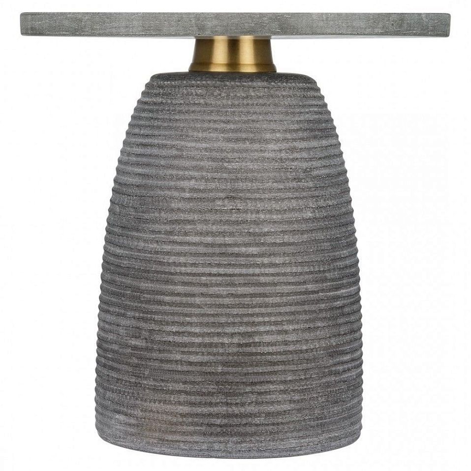 INF-L101 Столик кофейный, серый, стекло, 40х42х40 см   