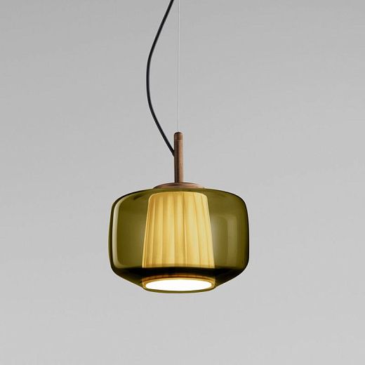 PLISSE' SP P VA PS BR2 3000 PLISSE MATT BRONZE/DARK GREEN// подвесной LED 1х12  х  PLISSE' SP P VA PS BR2 3000