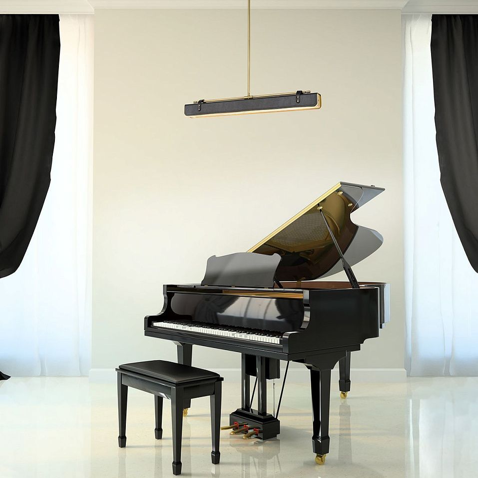 QN-VALISE-LP80-VBS-TL VALISE Vintage Brass/Tuxedo Leather ///matt подвесной LED 1х30  х   