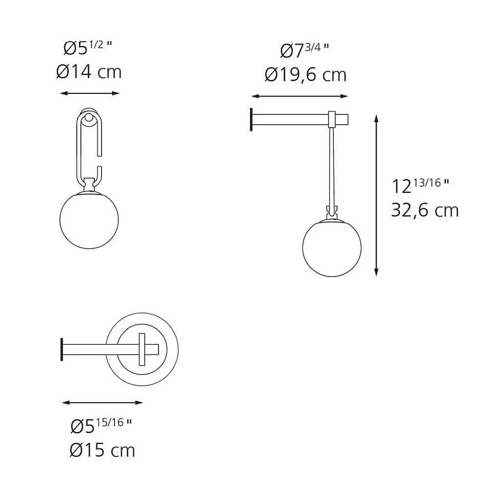1277010A  NH black/brass/white// настенный E14 LED 1х5  х   