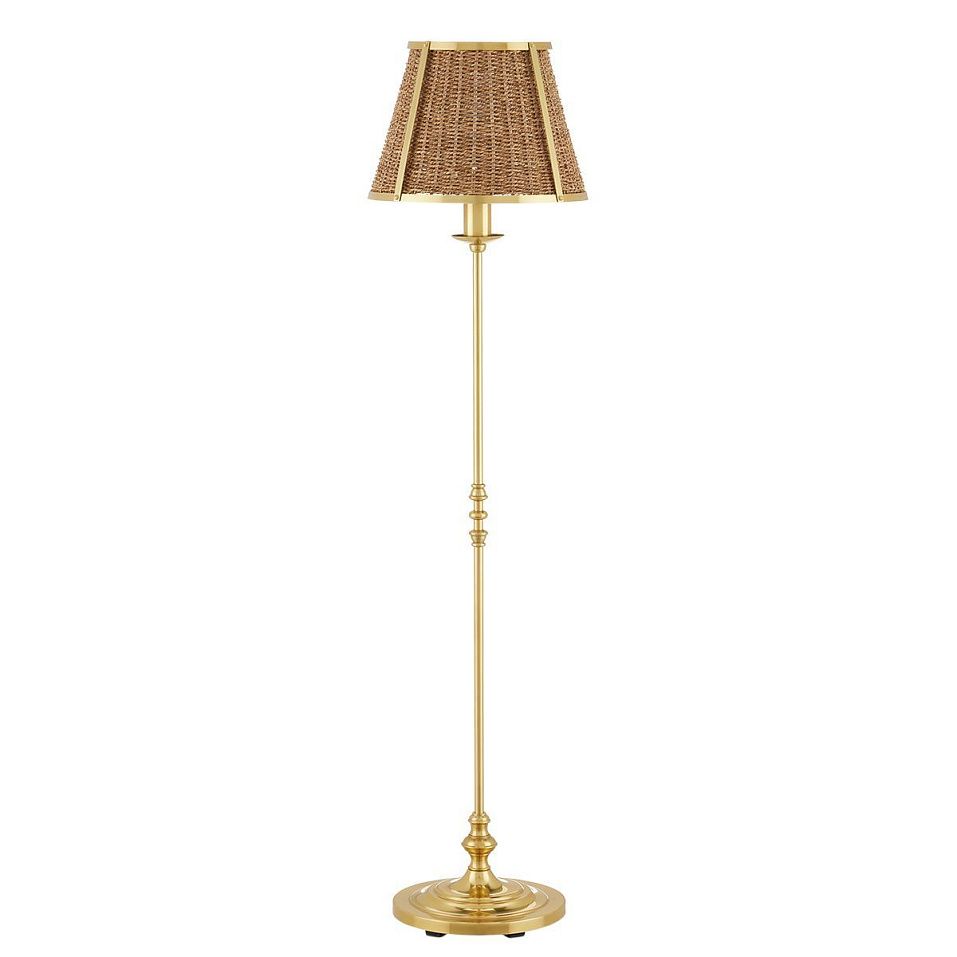 QNC-DEAUVILLE-FL DEAUVILLE Polished Brass /natural// напольный E27 1х75  х   