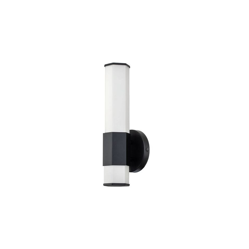 QN-FACET-LED1-BK-BATH FACET Matt black/Opal// настенный LED 1х12  х   