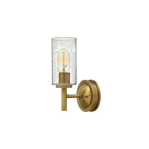 HK-COLLIER1 COLLIER Heritage Brass/Clear Seeded // настенный E27 1х100  х  HK-COLLIER1