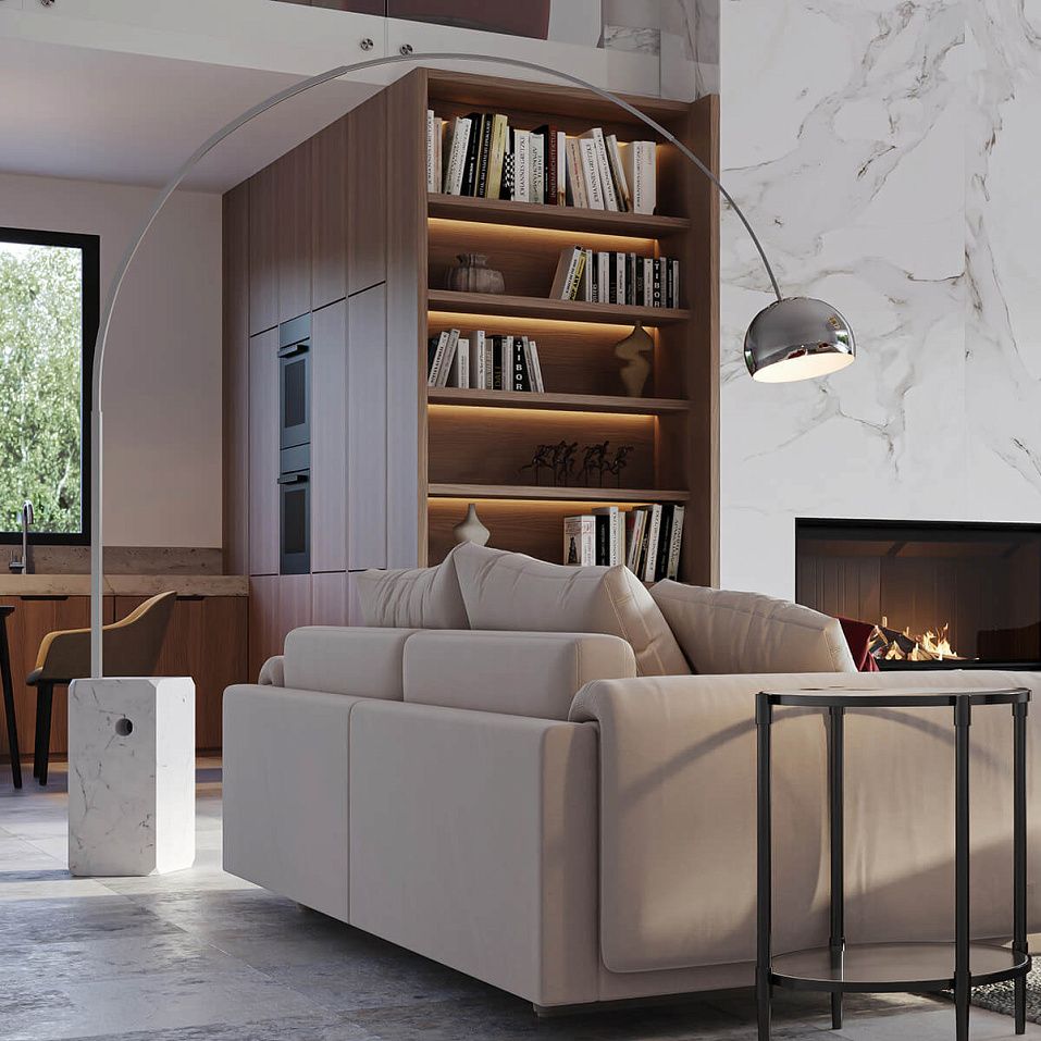 F0300000 ARCO STEEL/satin steel// напольный E27 1х70  х   